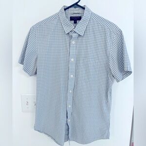 Banana Republic Soft Wash Gingham Short Sleeve Button Down